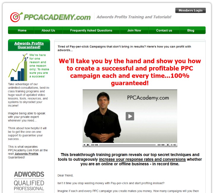 Ppc academy website