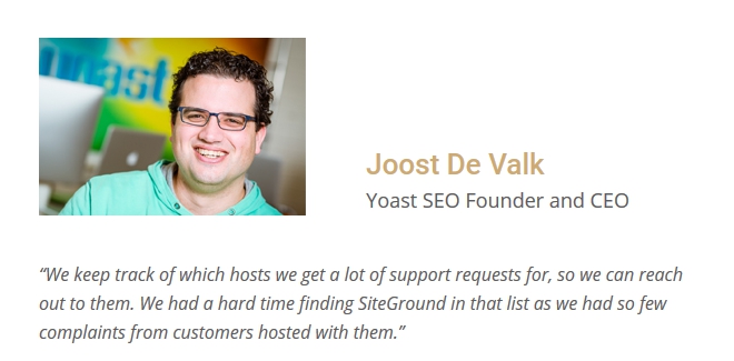 Yoast SEO Founder - SiteGround review