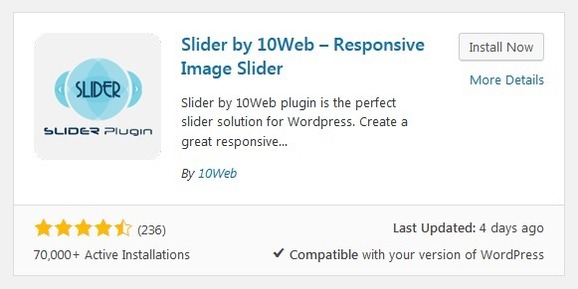 Plugin Slider by 10Web